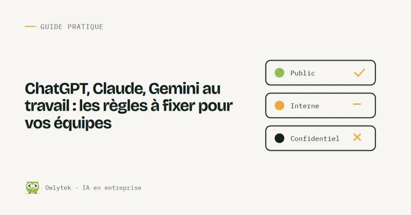 Illustration : une charte d'usage de l'IA en trois niveaux, autorisé, avec précaution, interdit