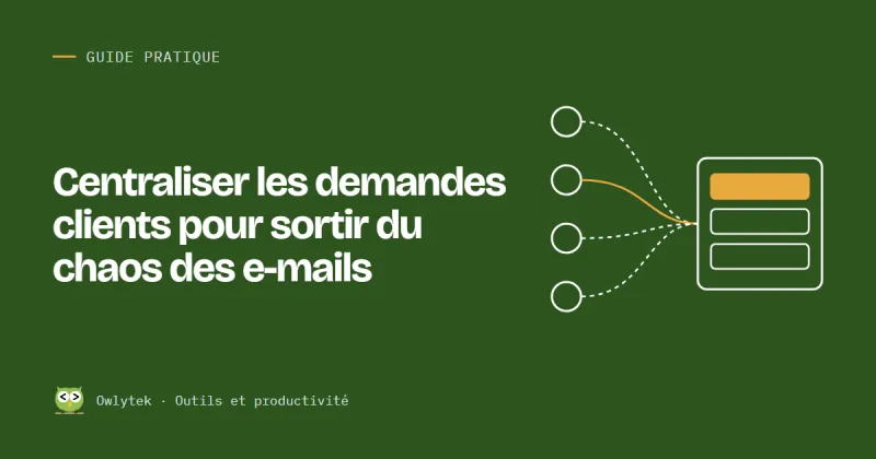 Illustration : des demandes venant de plusieurs canaux réunies dans une seule file de suivi
