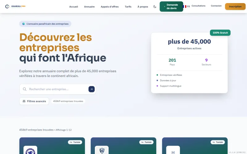 Annuaire des entreprises de Charika Pro