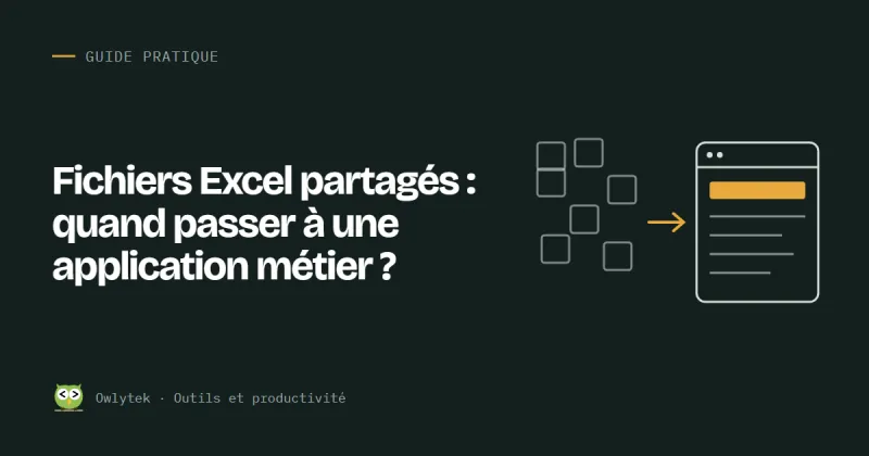Illustration : plusieurs fichiers Excel en désordre convergent vers une application unique et structurée